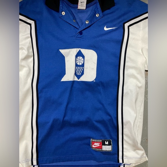 90s Nike Team Apparel Duke warm up shirt - fits like a big medium/small large - Picture 2 of 4